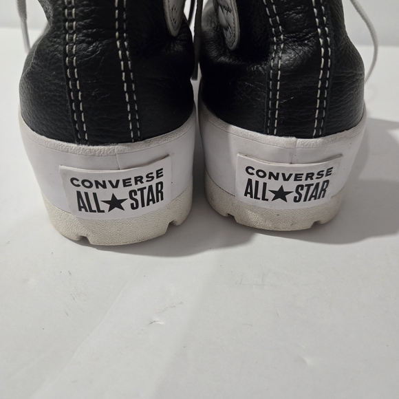 Converse Chuck All Star High Top Sneakers Black, Women's Size 7.5 Upper Leather - Picture 8 of 11